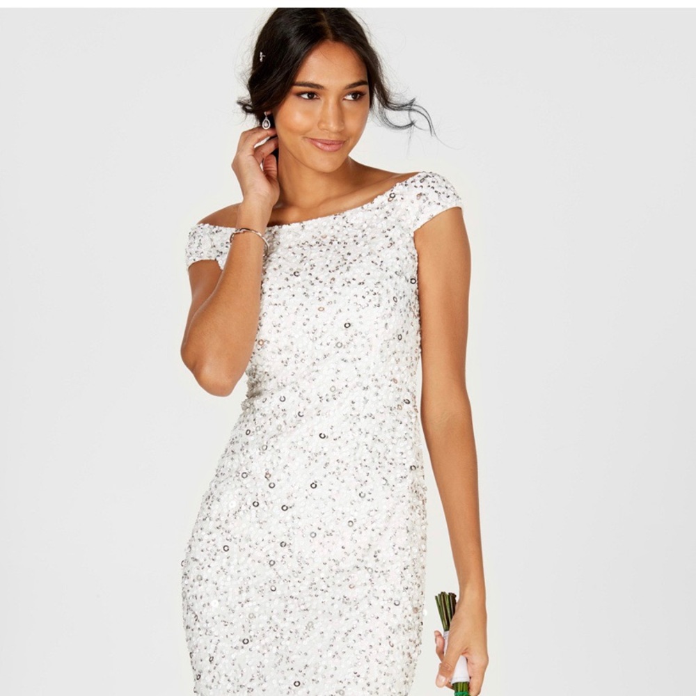 Adrianna Papel white cocktail dress